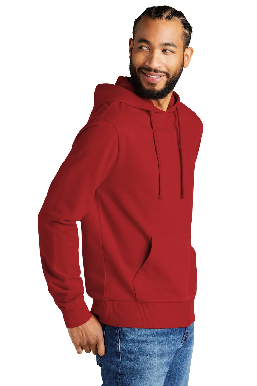 Allmade Herren Bio French Terry Kapuzenpullover Hoodie mit Kangaroo-Tasche - Revolution Rot