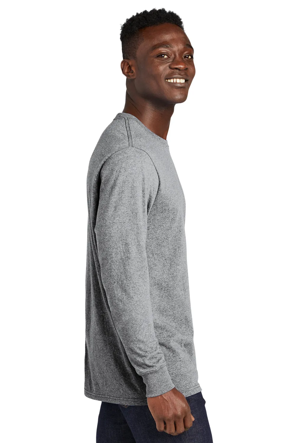 Allmade Herren Recycled Langarm Rundhals T-Shirt - Heather Remade Grau