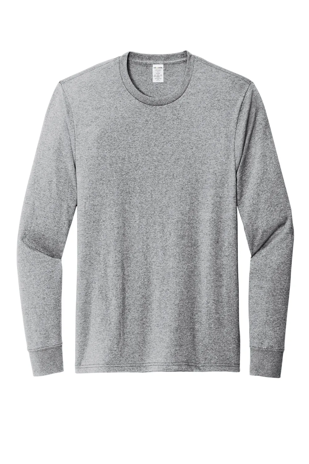 Allmade Herren Recycled Langarm Rundhals T-Shirt - Heather Remade Grau