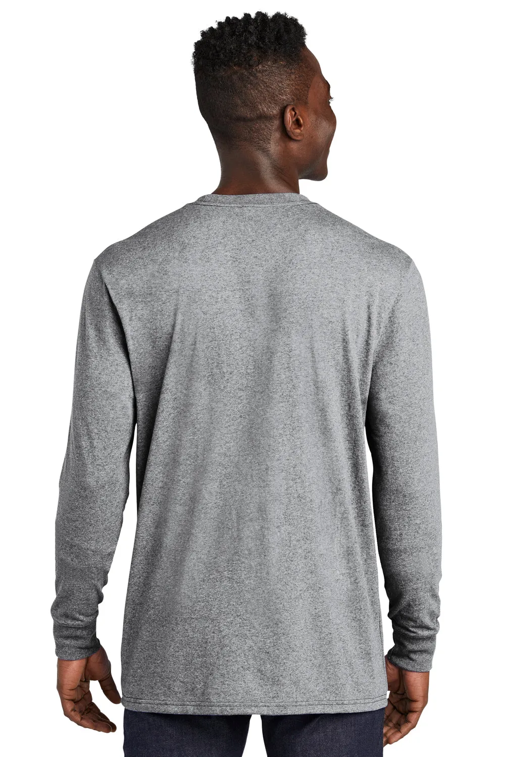 Allmade Herren Recycled Langarm Rundhals T-Shirt - Heather Remade Grau