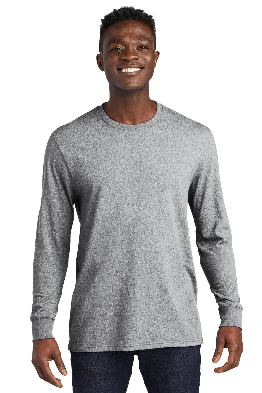 Allmade Herren Recycled Langarm Rundhals T-Shirt - Heather Remade Grau
