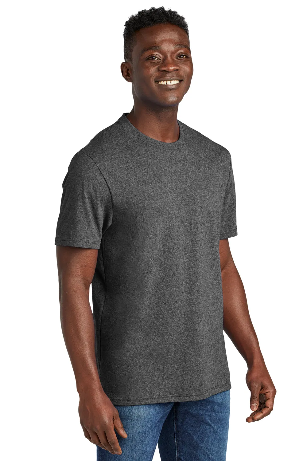 Allmade Herren-Recycling-Kurzarm-T-Shirt mit Rundhalsausschnitt - Meliertes Anthrazitgrau