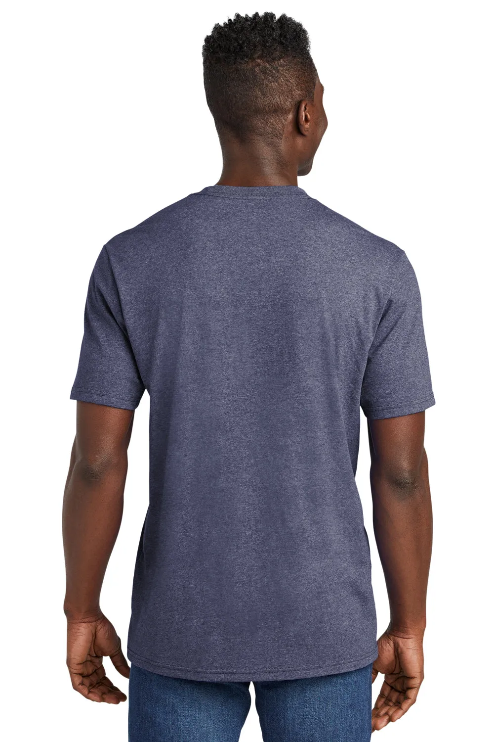 Allmade Herren Recycled Kurzarm Rundhals T-Shirt - Meliert Marineblau
