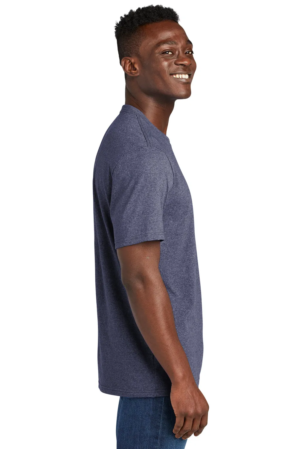 Allmade Herren Recycled Kurzarm Rundhals T-Shirt - Meliert Marineblau