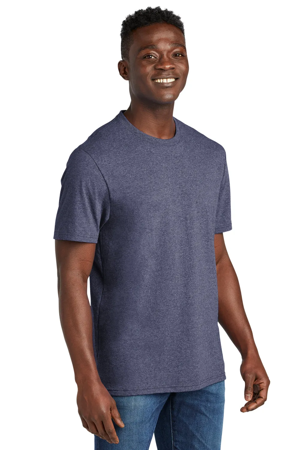 Allmade Herren Recycled Kurzarm Rundhals T-Shirt - Meliert Marineblau