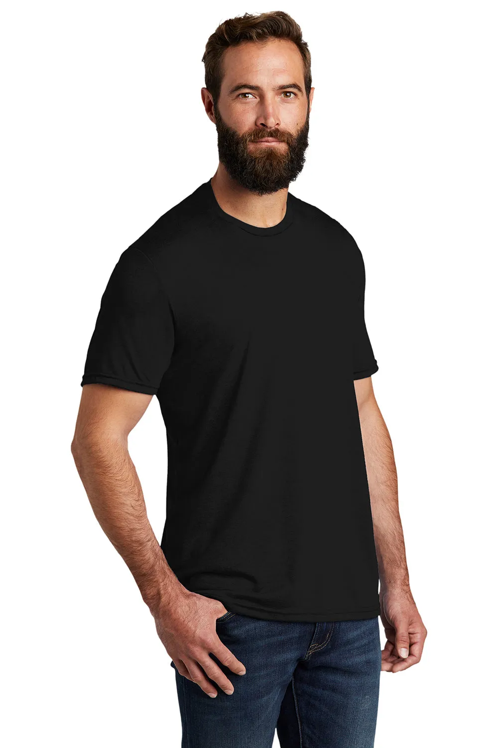 Allmade Herren Kurzarm T-Shirt mit Rundhalsausschnitt - Tiefschwarz
