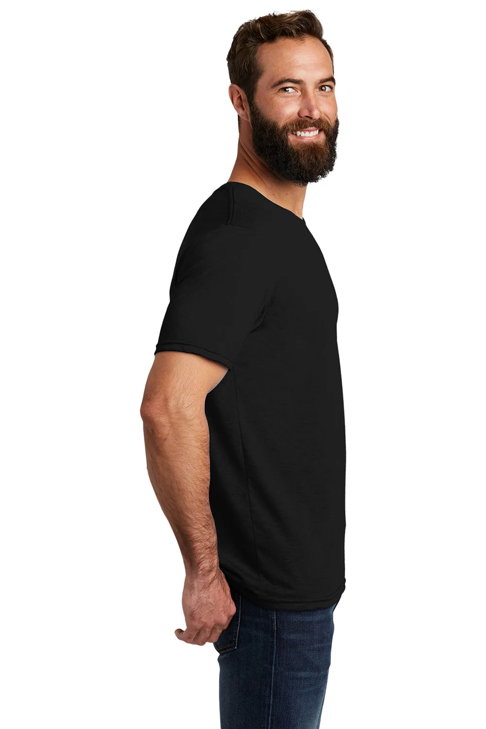 Allmade Herren Kurzarm T-Shirt mit Rundhalsausschnitt - Tiefschwarz