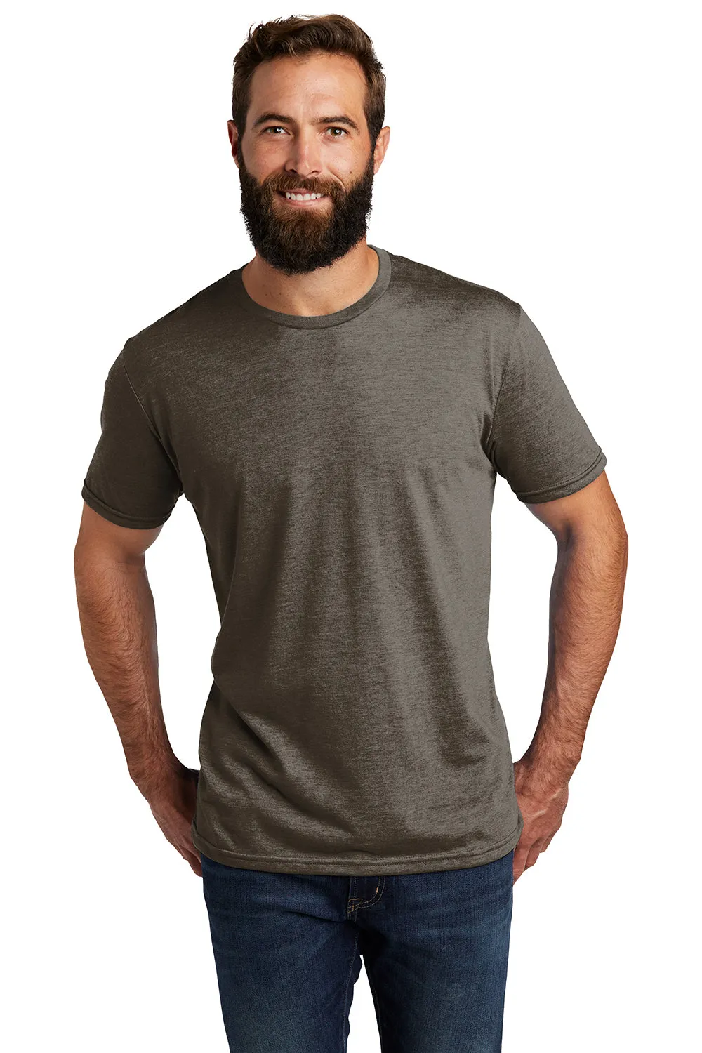 Allmade Herren Kurzarm T-Shirt mit Rundhalsausschnitt - Erdbraun