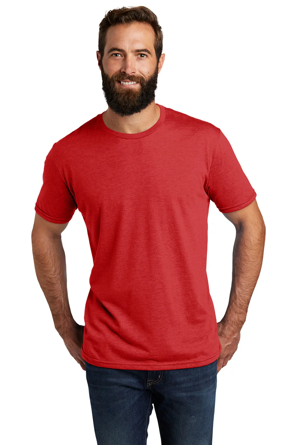 Allmade Herren Kurzarm Rundhals T-Shirt - Aufsteigendes Rot