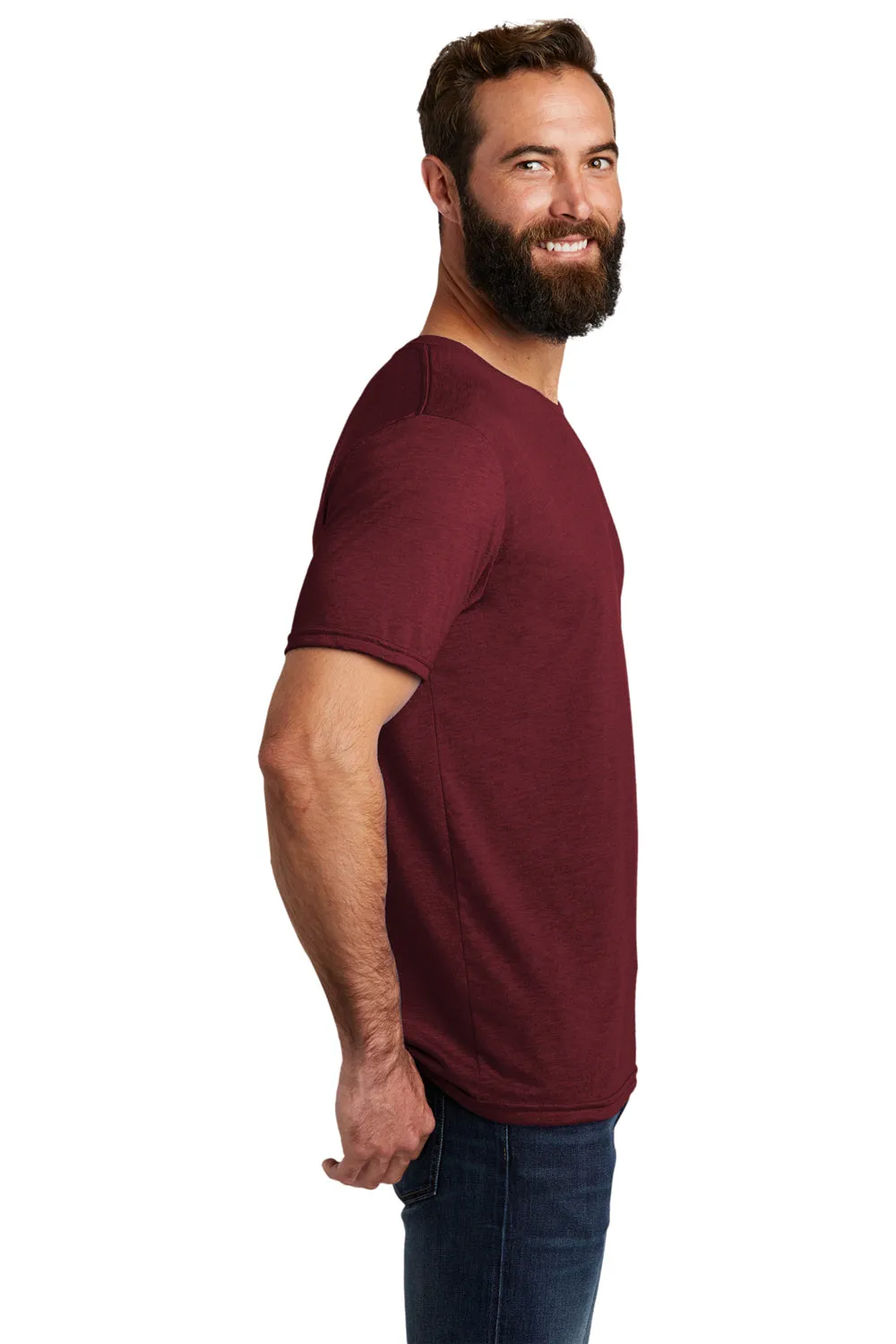 Allmade Herren Kurzarm T-Shirt mit Rundhalsausschnitt - Weinrot