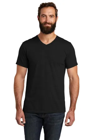 Allmade Herren V-Ausschlag Kurzarm T-Shirt - Tiefschwarz