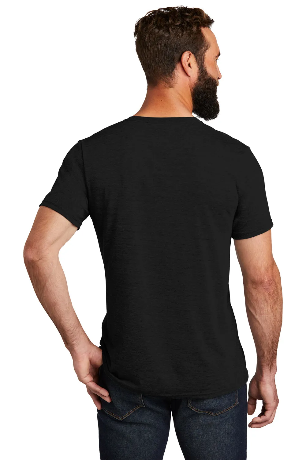Allmade Herren V-Ausschlag Kurzarm T-Shirt - Tiefschwarz