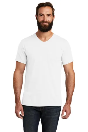 Allmade Herren V-Ausschlag Kurzarm T-Shirt - Ziemlich Weiß