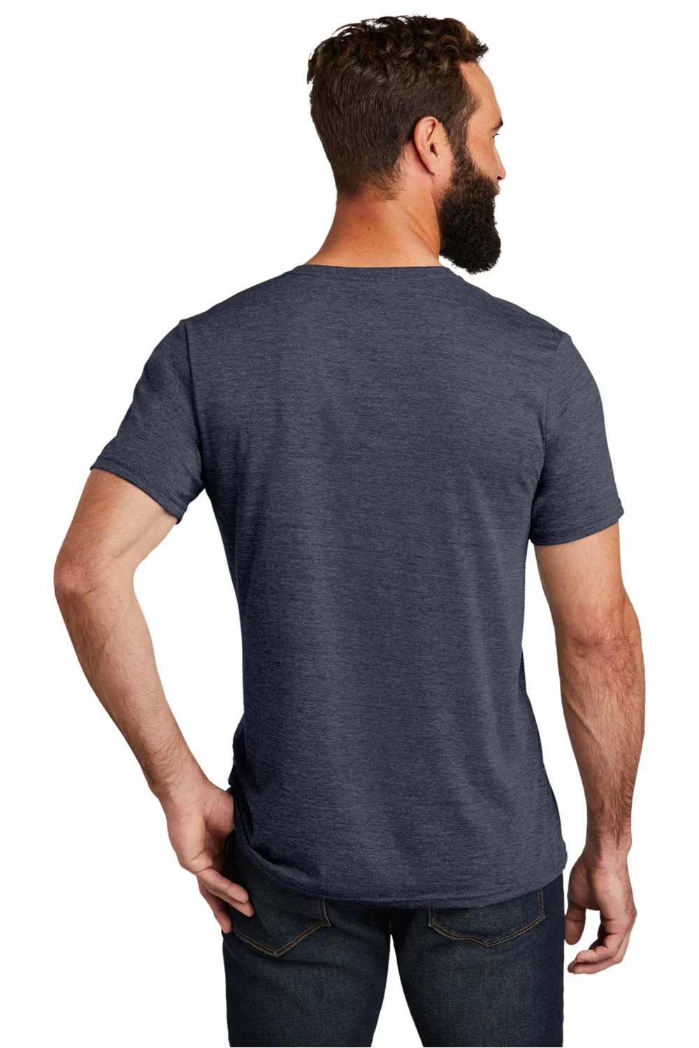 Allmade Herren V-Ausschlag Kurzarm T-Shirt - Rebell Blau