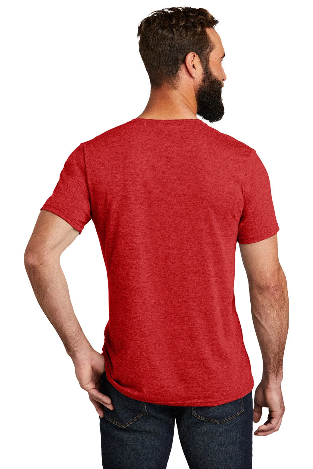 Allmade Herren V-Ausschlag Kurzarm T-Shirt - Aufsteigendes Rot