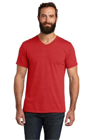 Allmade Herren V-Ausschlag Kurzarm T-Shirt - Aufsteigendes Rot