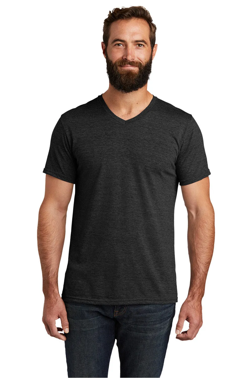 Allmade Herren V-Ausschlag Kurzarm T-Shirt - Weltraumschwarz
