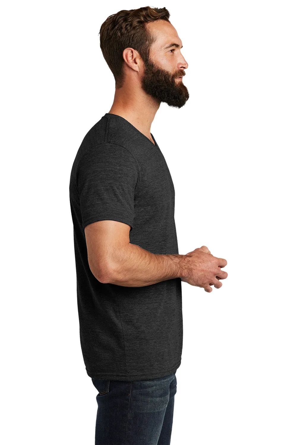 Allmade Herren V-Ausschlag Kurzarm T-Shirt - Weltraumschwarz