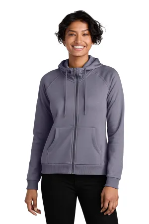 Allmade Damen CVC-Fleece Kapuzenpullover mit Reißverschluss und Taschen - Kosmisch Lila