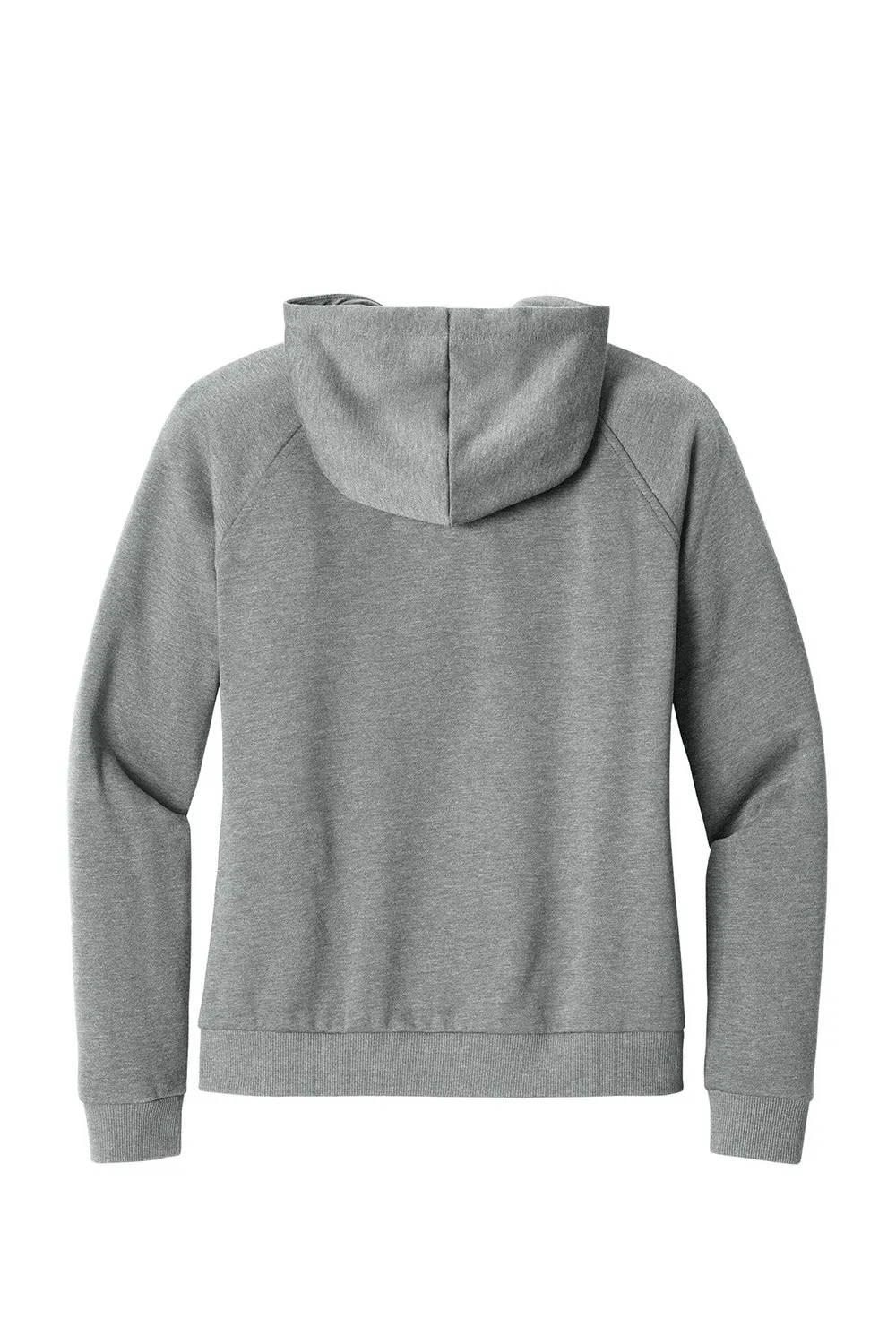 Allmade Damen CVC-Fleece Kapuzenpullover mit Reißverschluss und Taschen - Heather Aluminiumgrau