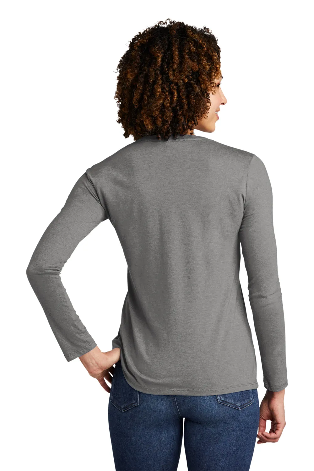 Allmade Damen Langarm Rundhals T-Shirt - Aluminiumgrau