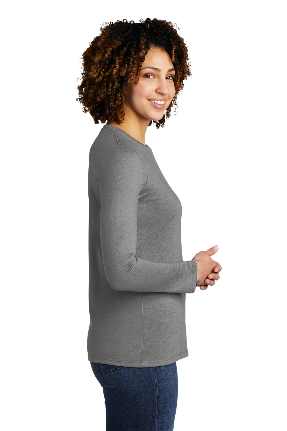 Allmade Damen Langarm Rundhals T-Shirt - Aluminiumgrau