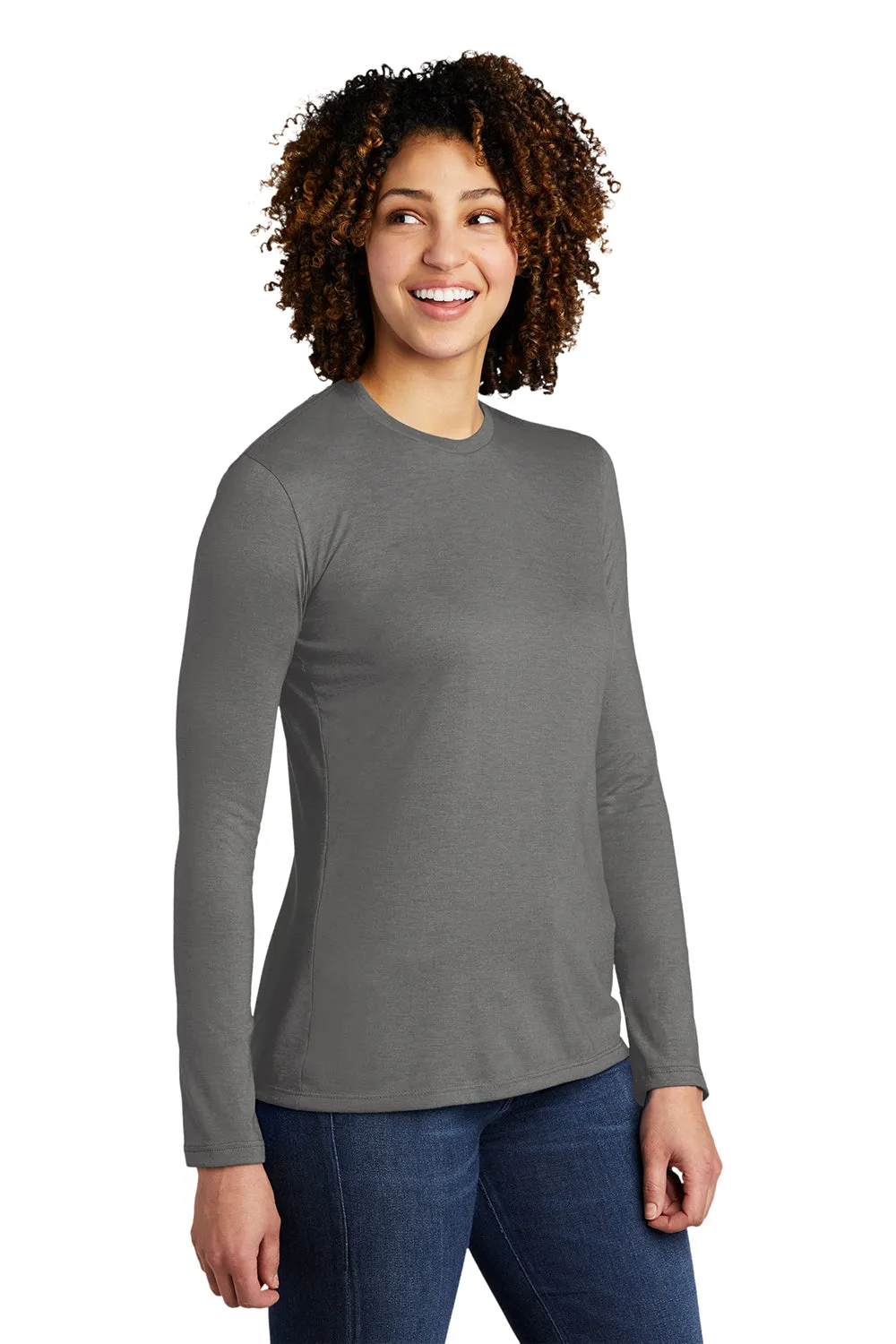 Allmade Damen Langarm Rundhals T-Shirt - Aluminiumgrau