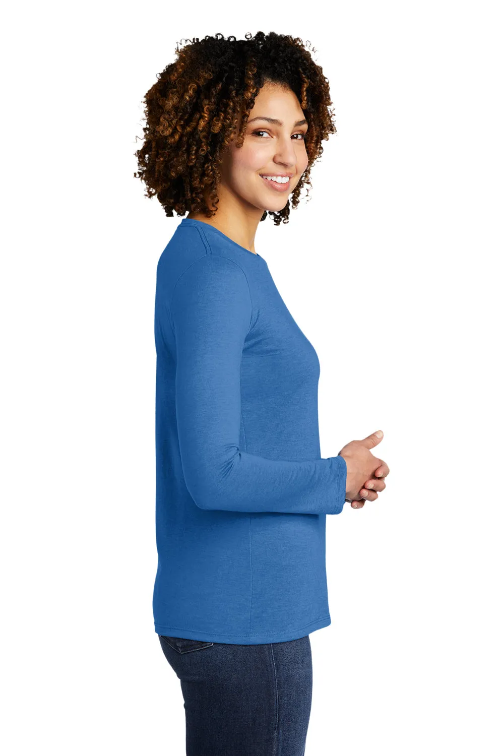 Allmade Damen Langarm Rundhals T-Shirt - Azurblau