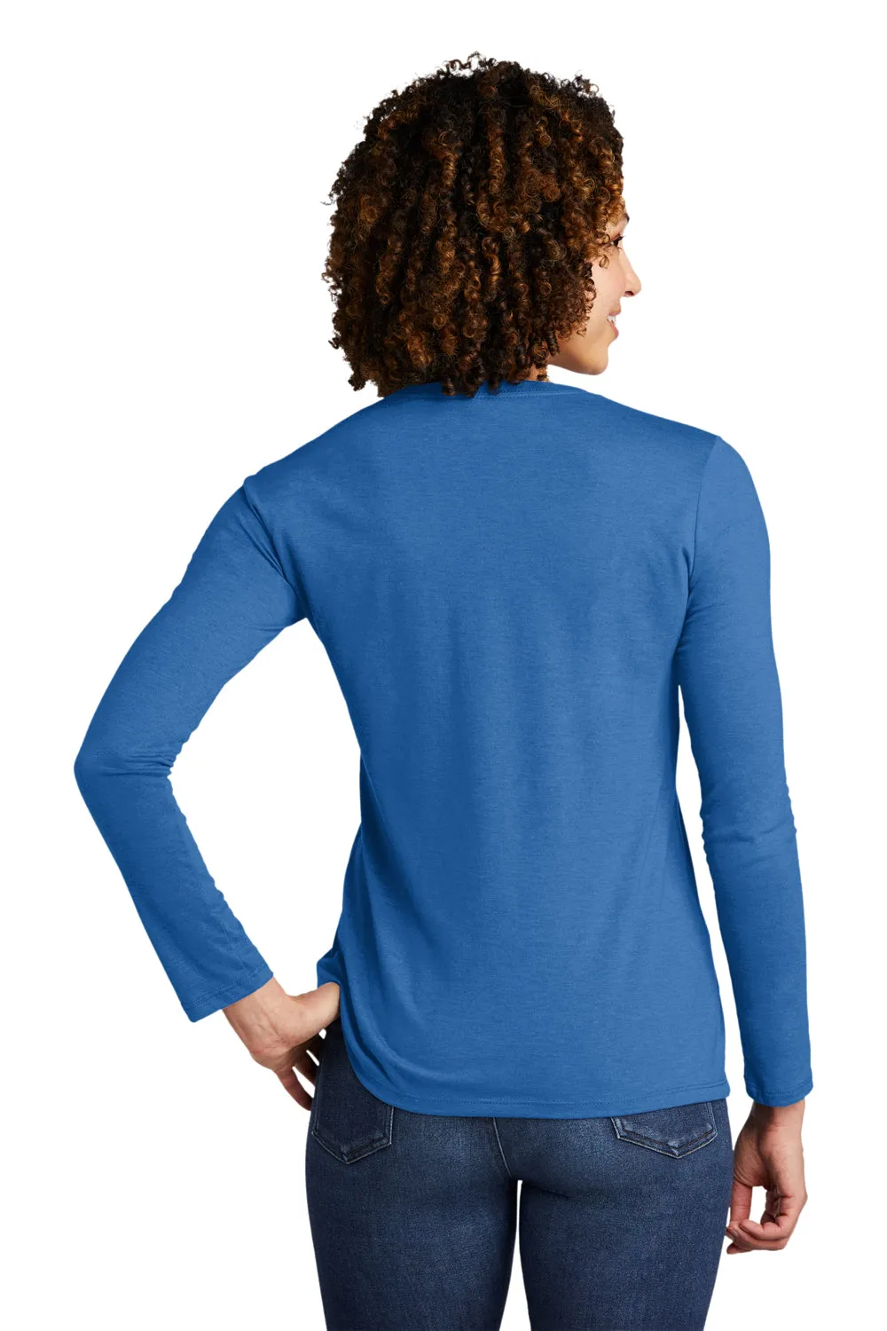 Allmade Damen Langarm Rundhals T-Shirt - Azurblau
