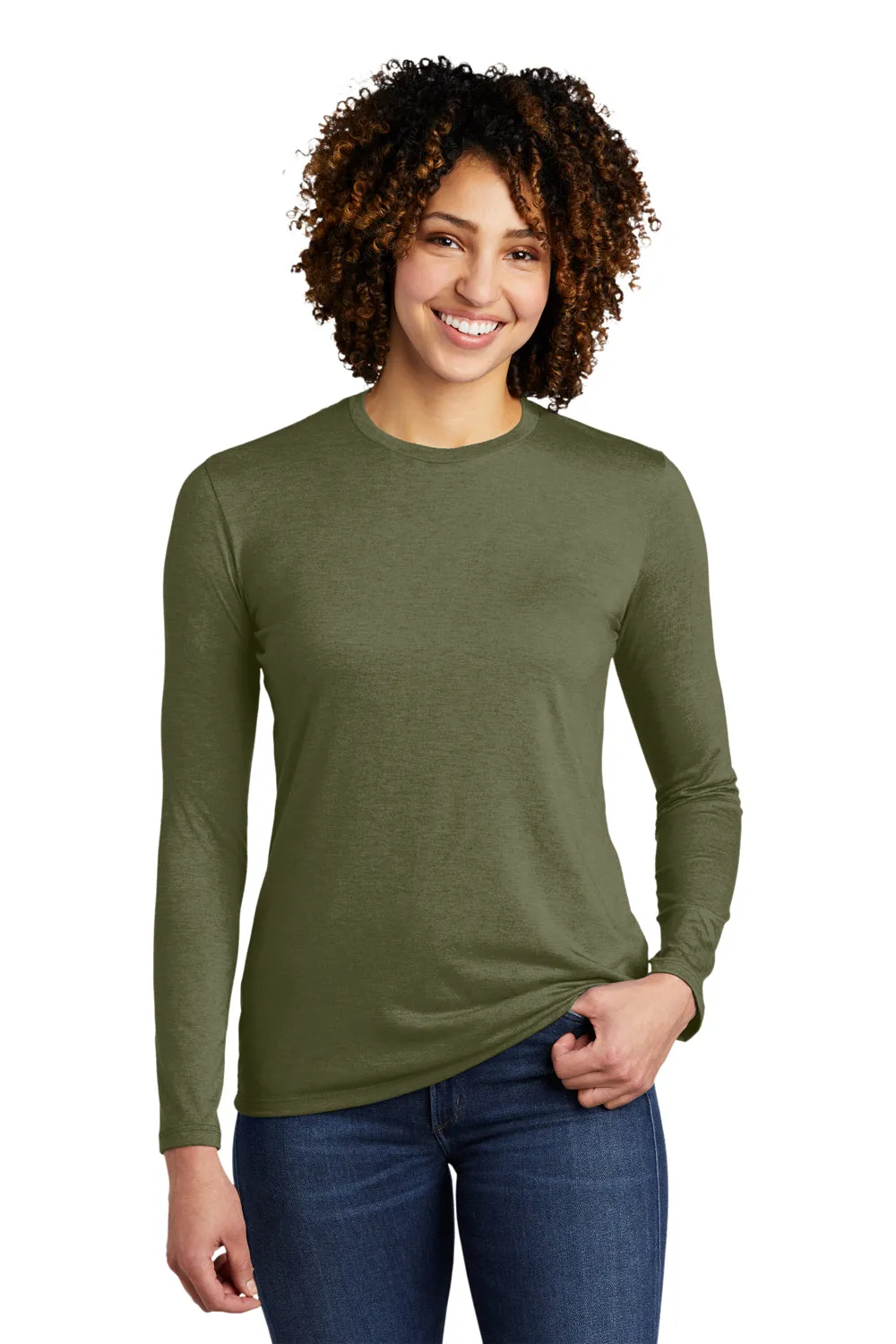 Allmade Damen Langarm Rundhals T-Shirt - Olive You Grün