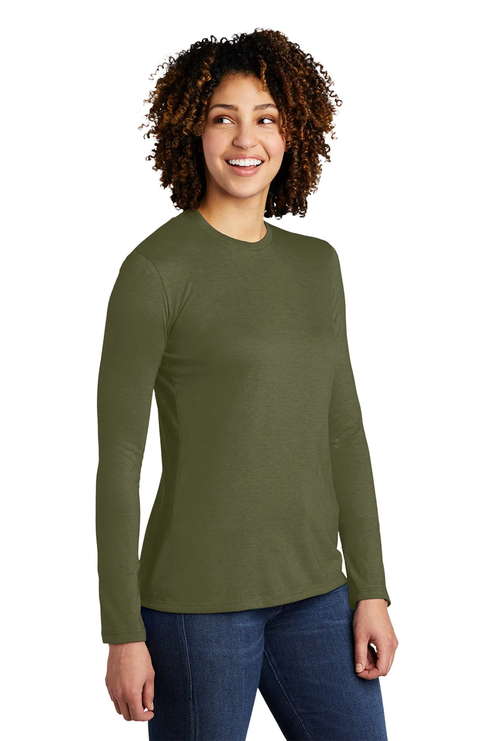 Allmade Damen Langarm Rundhals T-Shirt - Olive You Grün