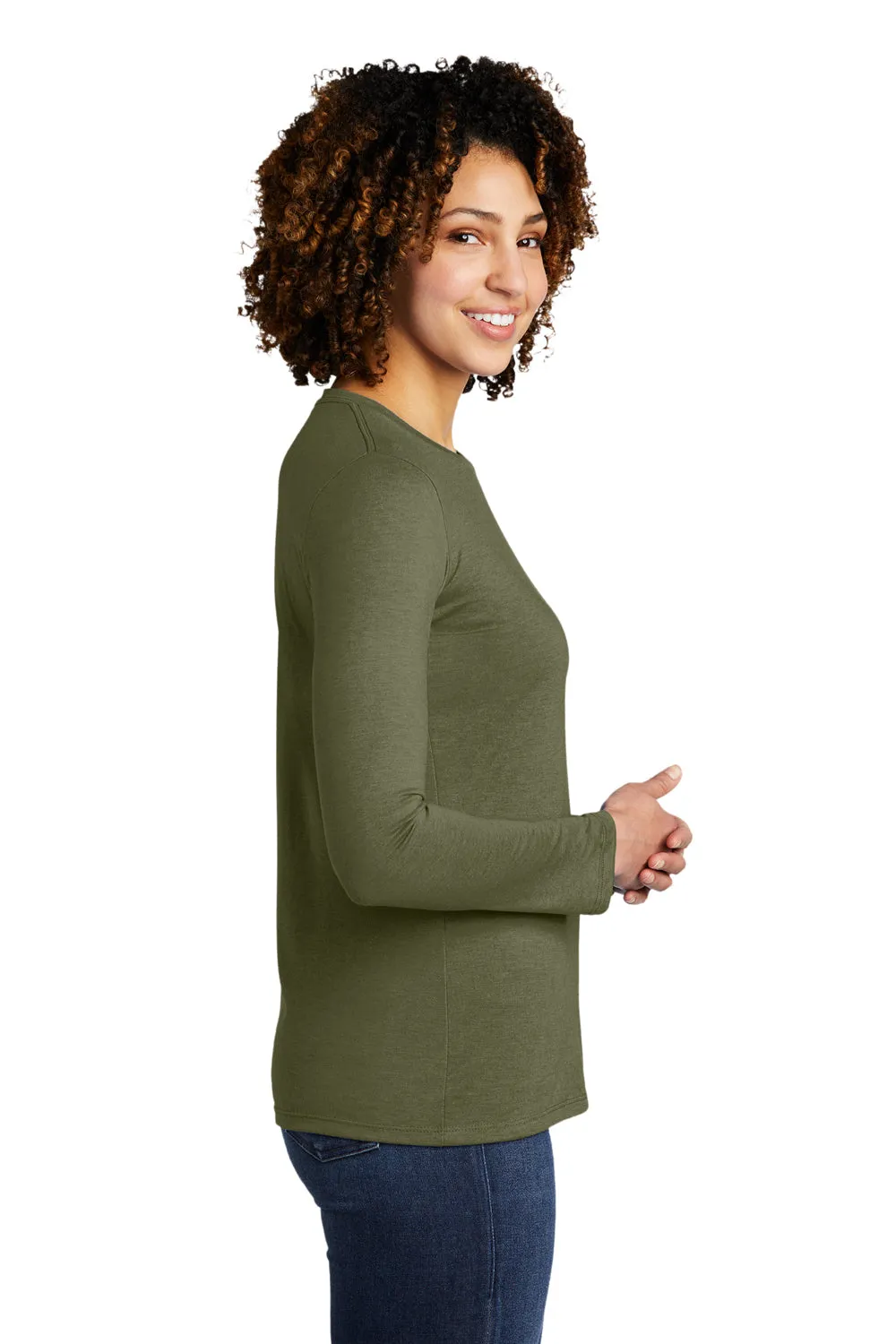 Allmade Damen Langarm Rundhals T-Shirt - Olive You Grün