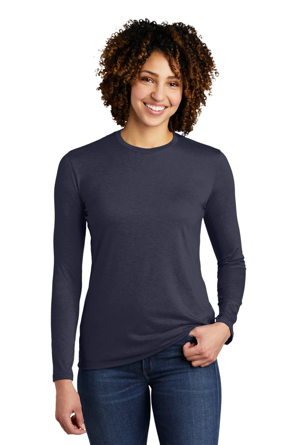 Allmade Damen Langarm Rundhals T-Shirt - Rebell Blau