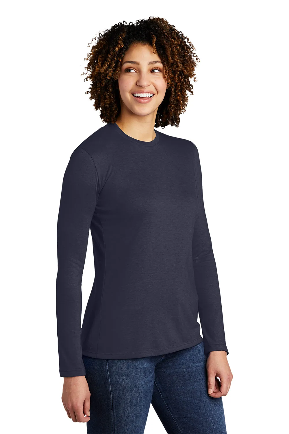 Allmade Damen Langarm Rundhals T-Shirt - Rebell Blau