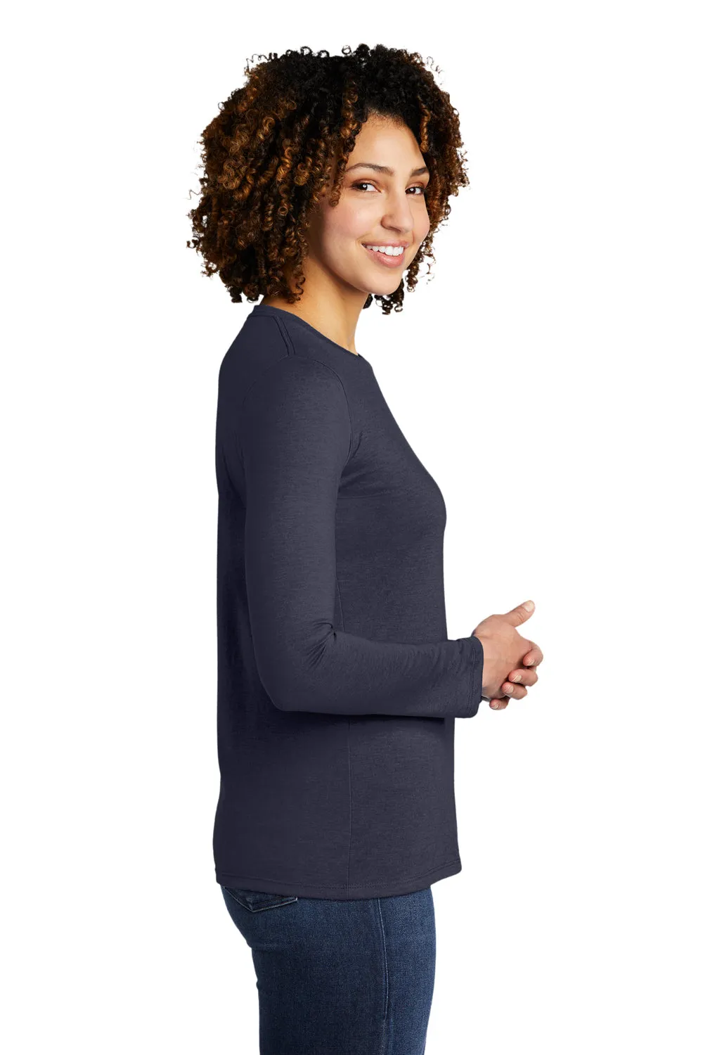 Allmade Damen Langarm Rundhals T-Shirt - Rebell Blau