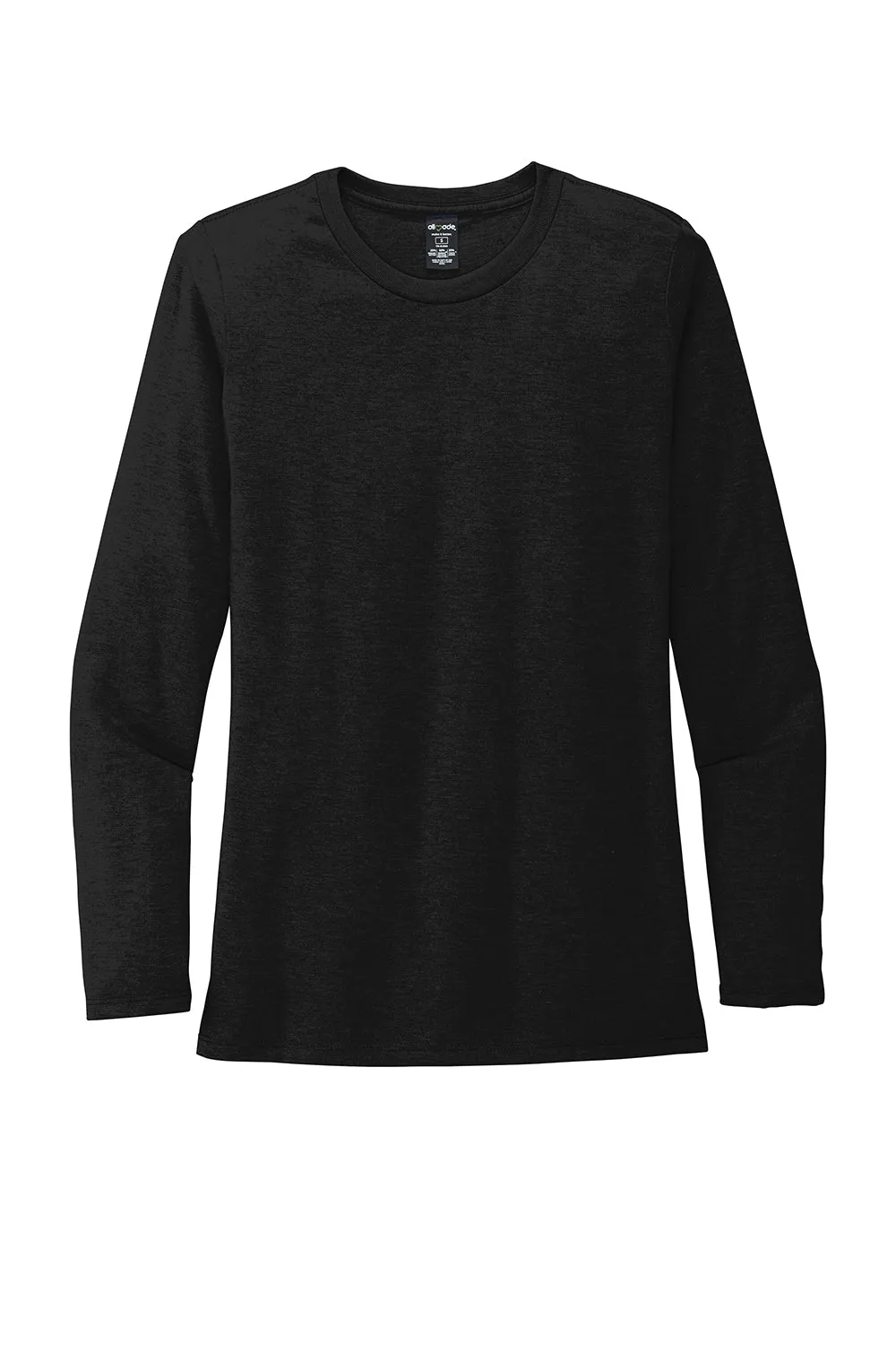 Allmade Damen Langarm Rundhals T-Shirt - Weltraumschwarz