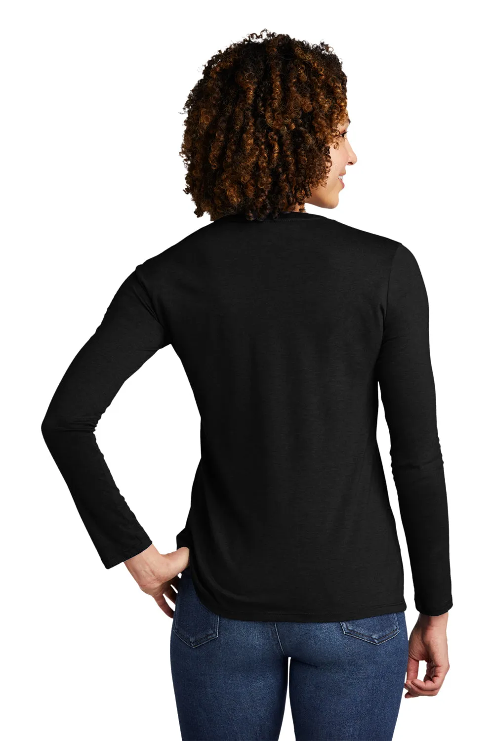 Allmade Damen Langarm Rundhals T-Shirt - Weltraumschwarz