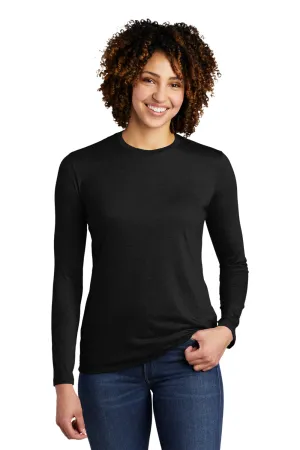 Allmade Damen Langarm Rundhals T-Shirt - Weltraumschwarz