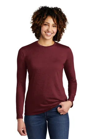 Allmade Damen Langarm Rundhals T-Shirt - Weinrot