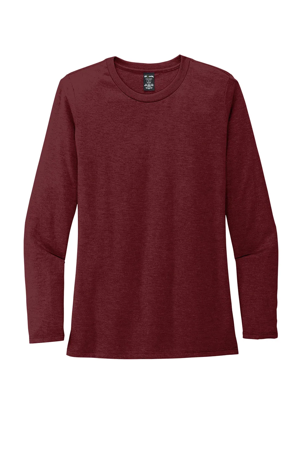 Allmade Damen Langarm Rundhals T-Shirt - Weinrot