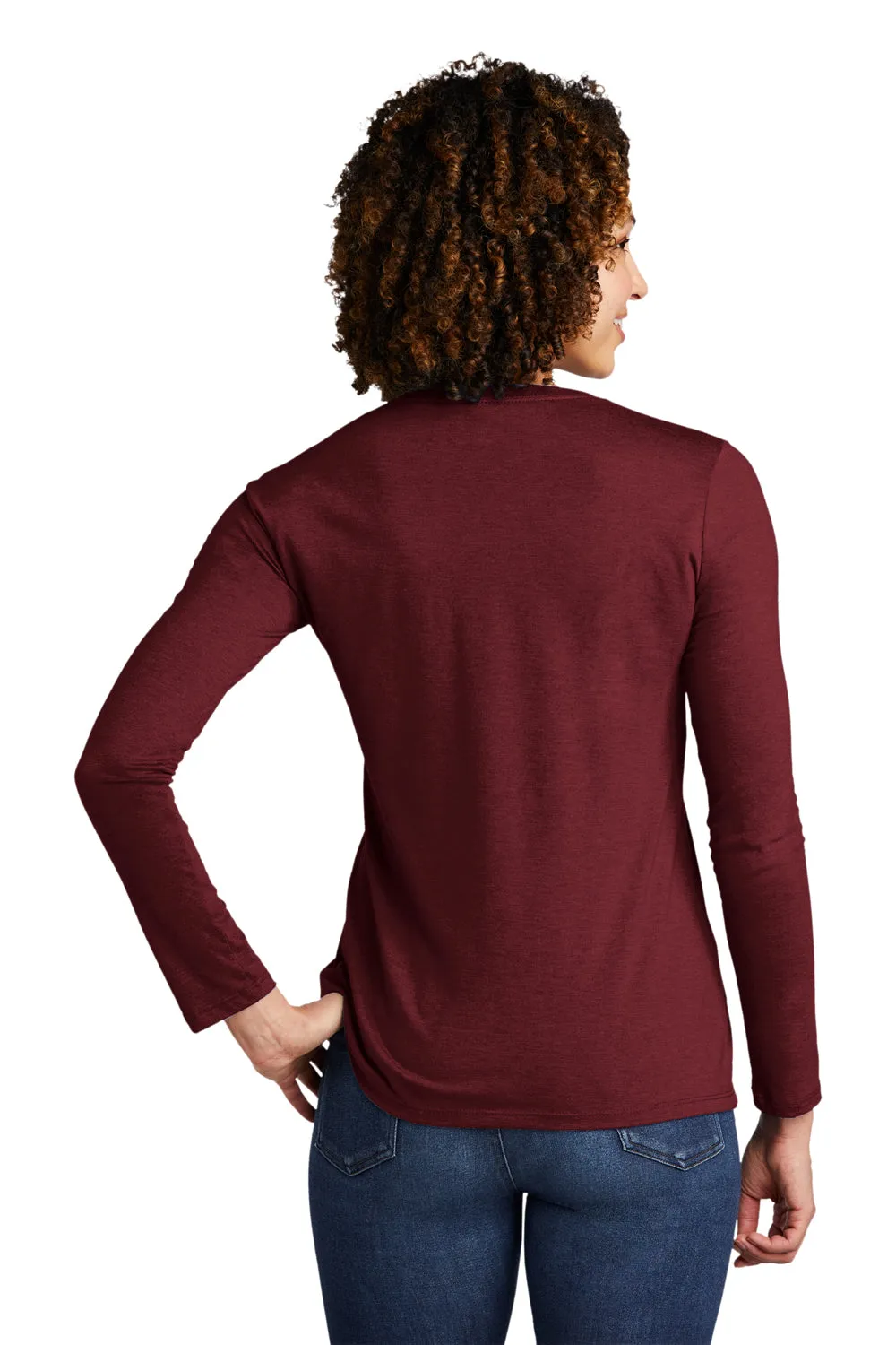 Allmade Damen Langarm Rundhals T-Shirt - Weinrot