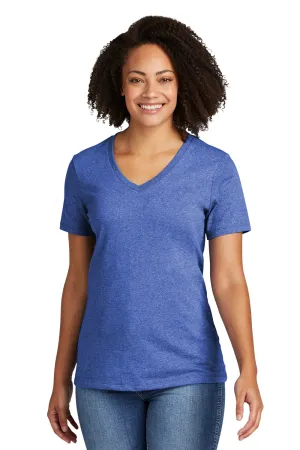 Allmade Damen Recycled Kurzarm V-Ausschnitt T-Shirt - Meliertes Königsblau