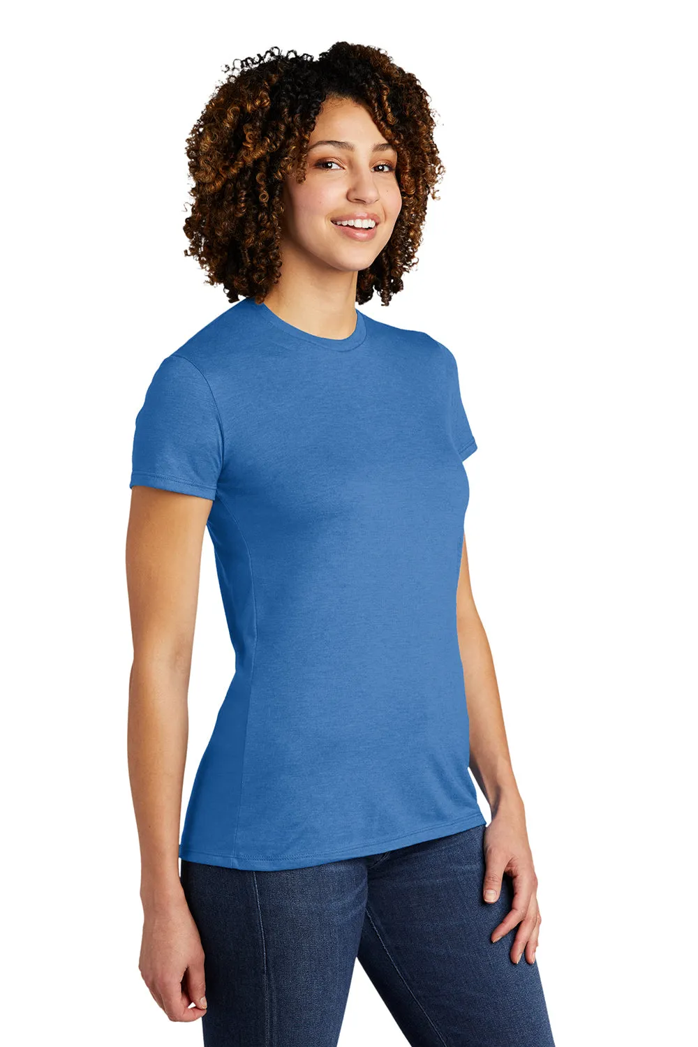 Allmade Damen Kurzarm Rundhals T-Shirt - Azurblau