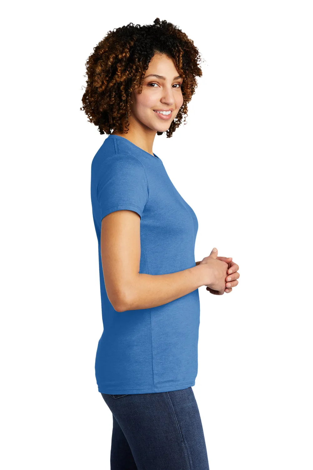 Allmade Damen Kurzarm Rundhals T-Shirt - Azurblau