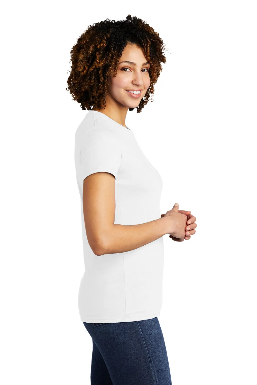 Allmade Damen Kurzarm Rundhals T-Shirt - Ziemlich Weiß