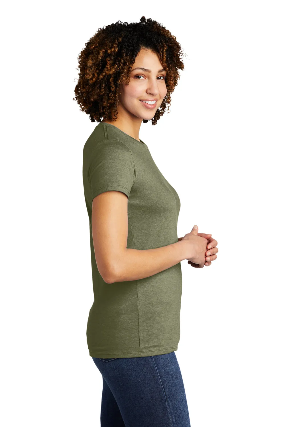 Allmade Damen Kurzarm Rundhals T-Shirt - Olive You Grün