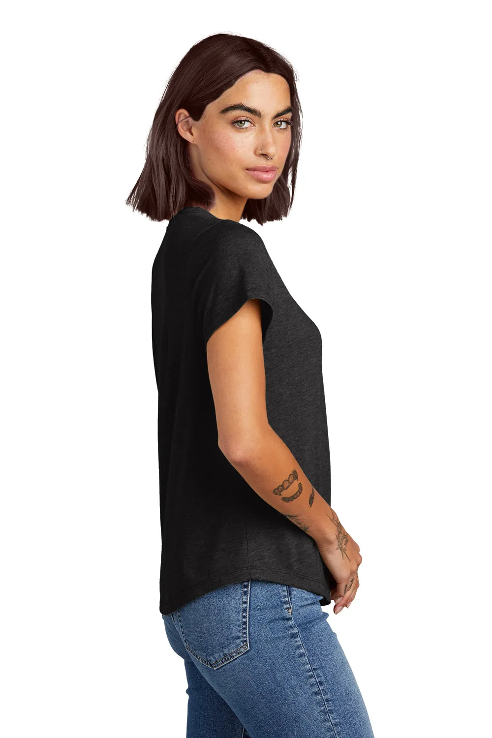 Allmade Damen T-Shirt mit Rundhalsausschnitt und kurzen Ärmeln - Weltraumschwarz