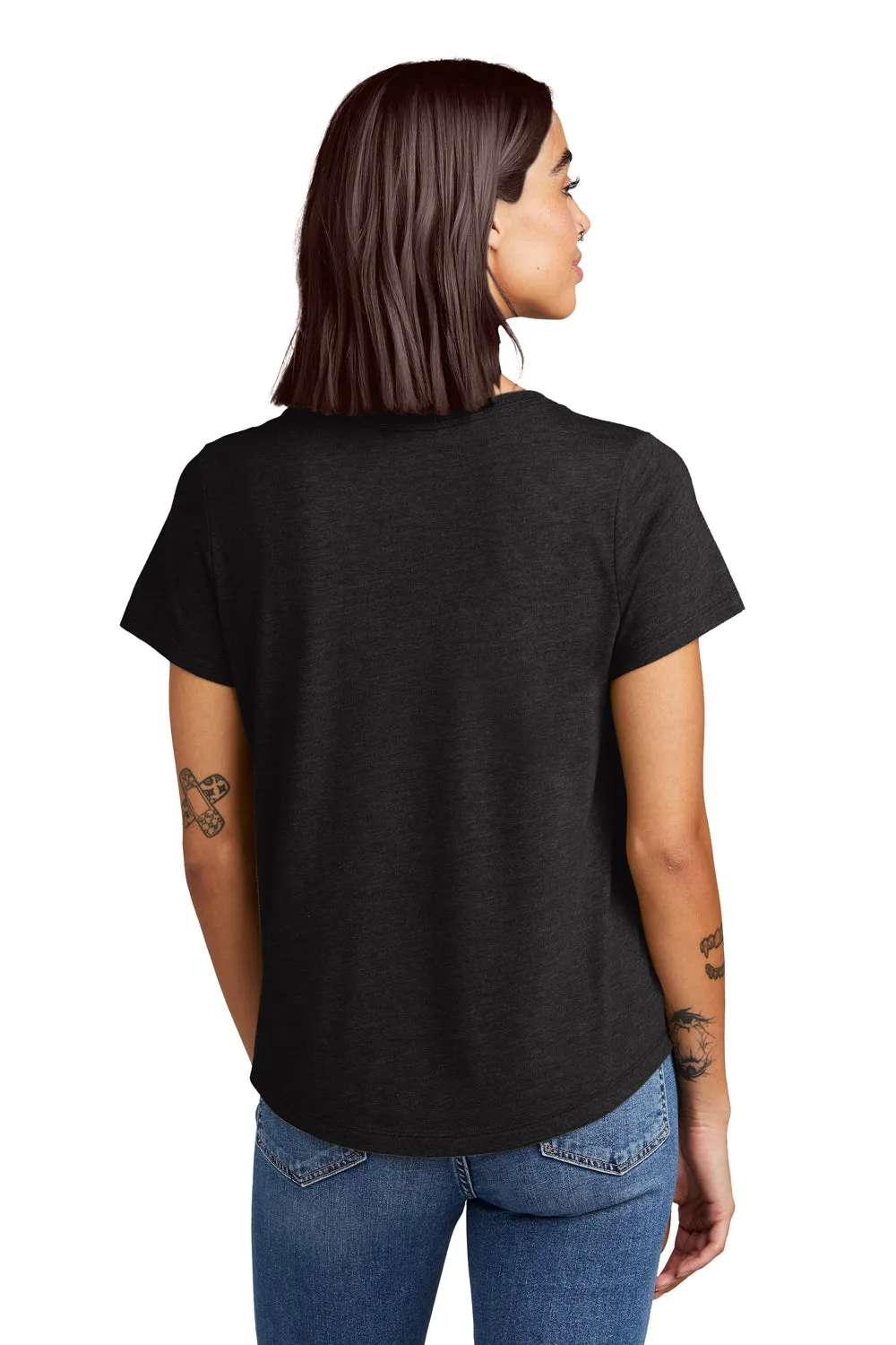 Allmade Damen T-Shirt mit Rundhalsausschnitt und kurzen Ärmeln - Weltraumschwarz