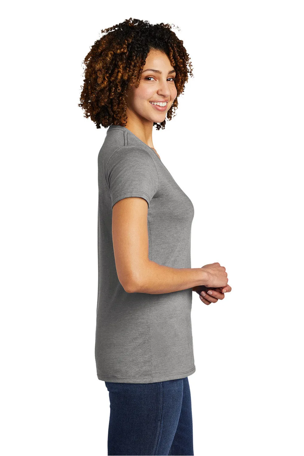 Allmade Damen V-Ausschlag Kurzarm T-Shirt - Aluminiumgrau