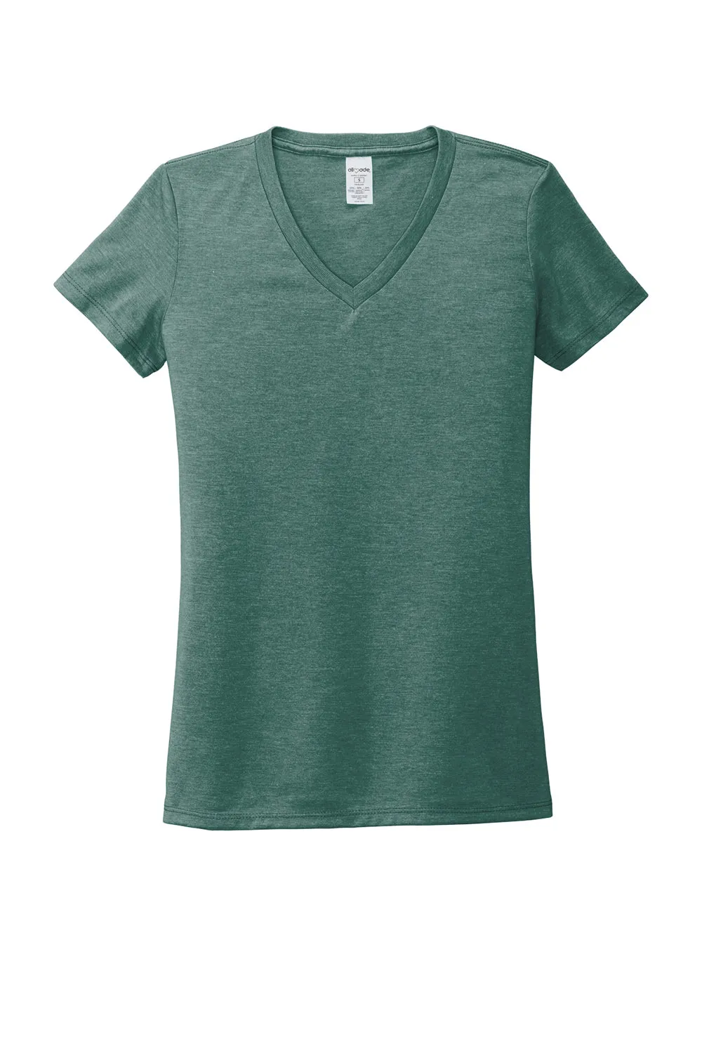 Allmade Damen V-Ausschlag Kurzarm T-Shirt - Tiefseegrün